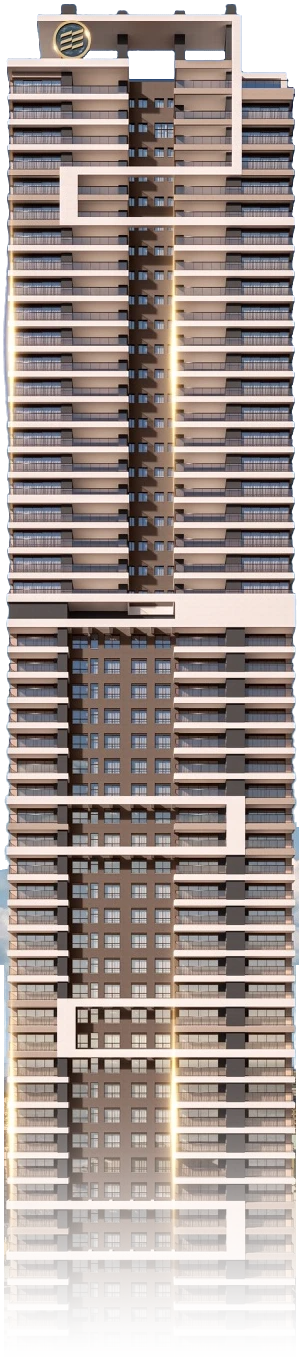 Torre do Marena, da Embraed, em Balneário Camboriú, acima das nuvens